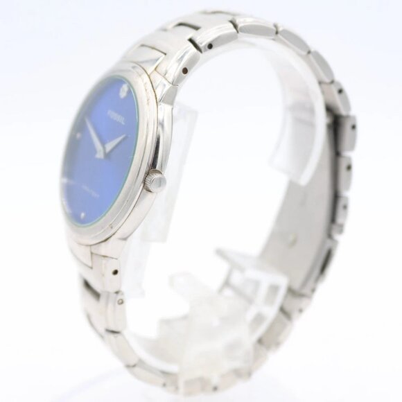 Vintage Fossil FS-3004 Diamond Blue Arkitekt Men's Quartz Wristwatch Steel - Picture 5 of 5